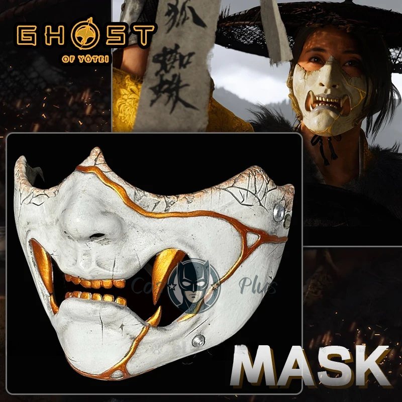 Anime Cosplay Roleplay - Game Ghost of Yotei Atsu Mask