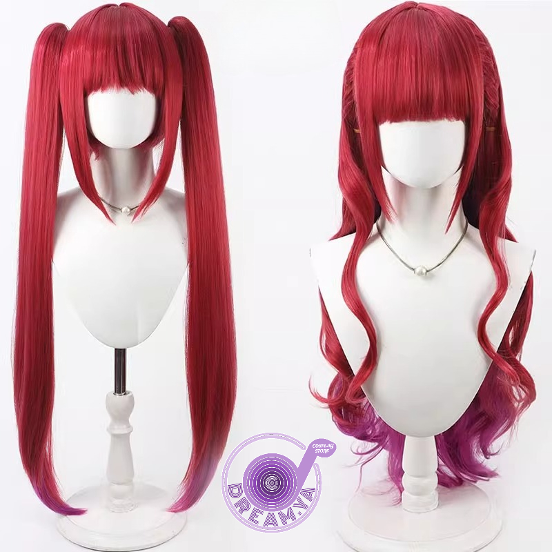 Anime Marin Cosplay - Houshou Marine Cosplay Wig Vtuber Red