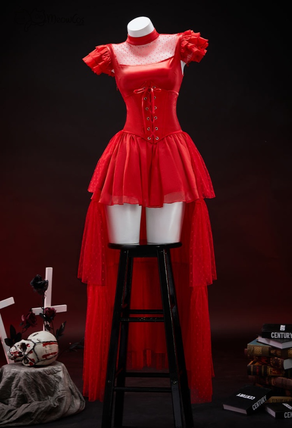 Anime Cosplay Com - MEOWCOS Women Lydia Cosplay Costume Red