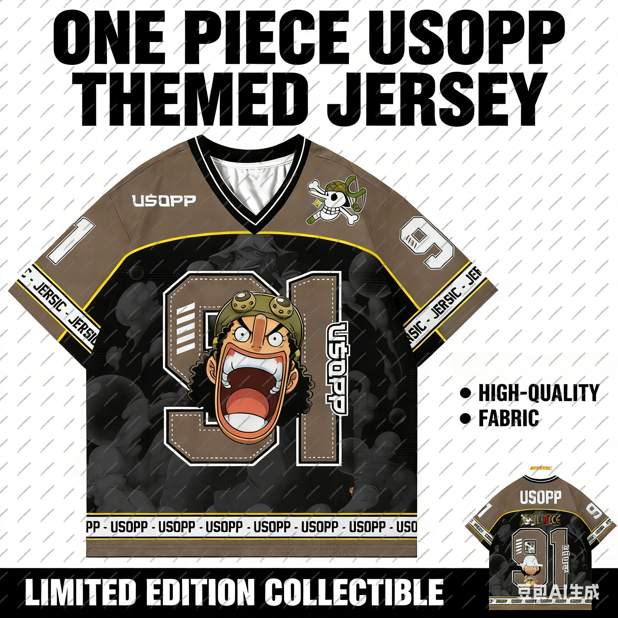 Cosplay Korean Anime - Basketball Jersey One Piece Usopp Anime