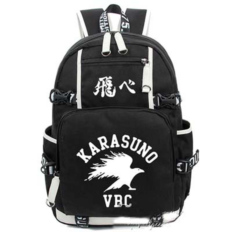 Cosplay Korean Anime - Anime karasuno Backpack Cosplay Luminous Canvas