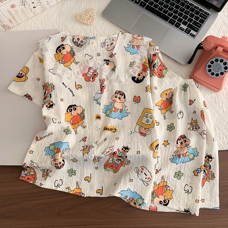 Cosplay Korean Anime - Anime Summer Crayon Shin-Chan Children's Pajamas