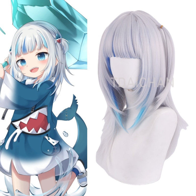 2025 Gawr Gura Cosplay Wig Whi - Anime Cosplay Event 2025 incelemesi ve fiyatı