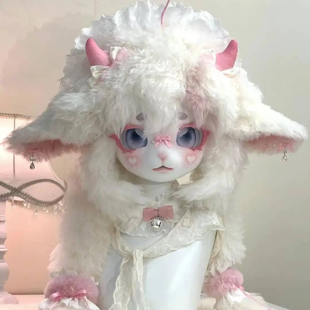 Handmade Kig Fursuit Head, Cut - Cosplay Anime Women incelemesi ve fiyatı