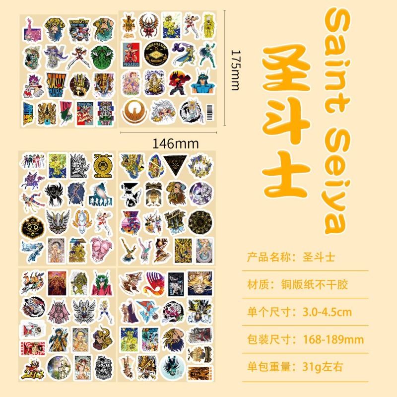 101Pcs Saint Seiya Anime Stick - Anime Cosplay Roleplay incelemesi ve fiyatı
