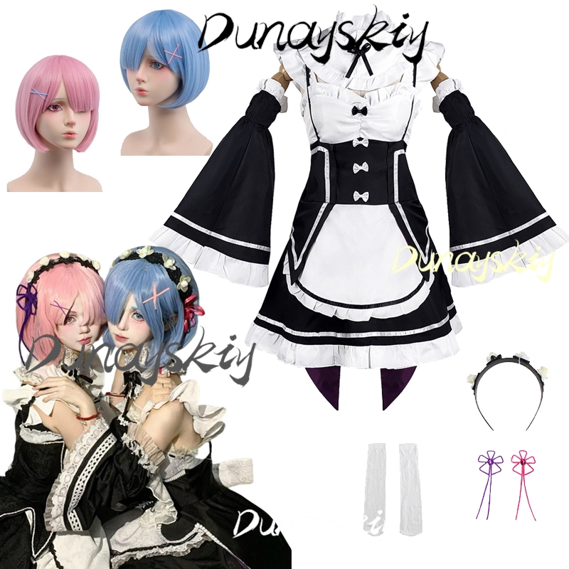 Rem Ram Cosplay Costume Anime  - Anime Cosplay Live incelemesi ve fiyatı