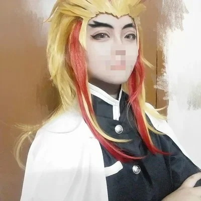 Rengoku Kyoujurou Wig Kimetsu  - Anime Cosplay With Red Hair incelemesi ve fiyatı