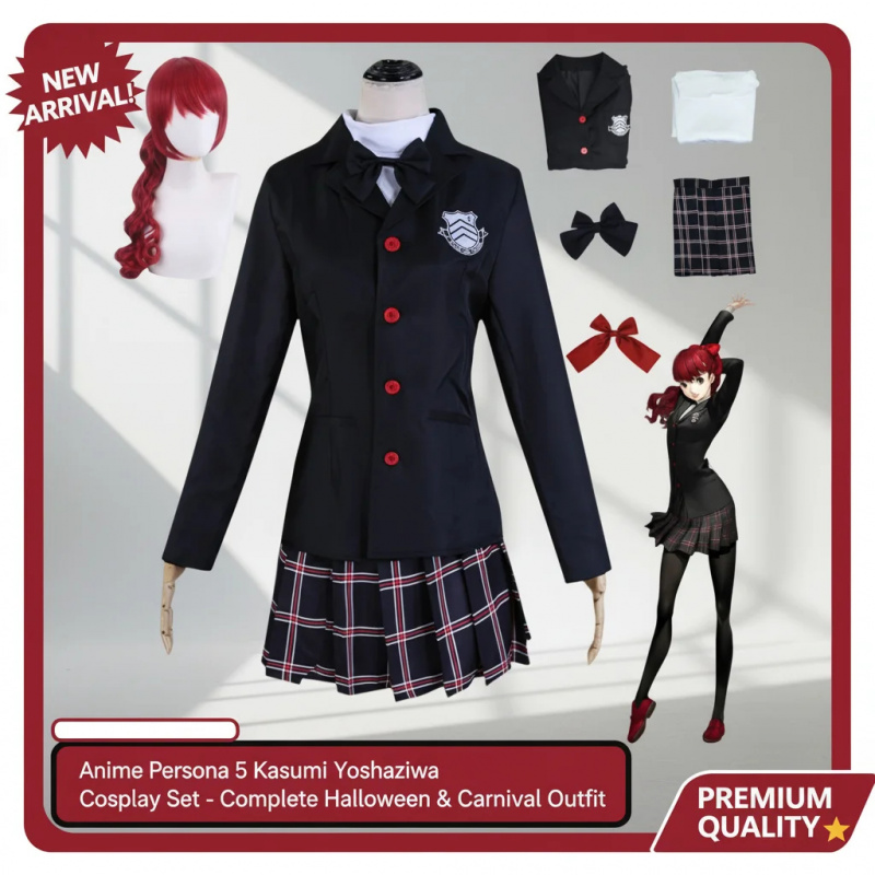 ▶❤Persona 5 Kasumi Yoshizawa C - Anime Cosplay With Red Hair incelemesi ve fiyatı