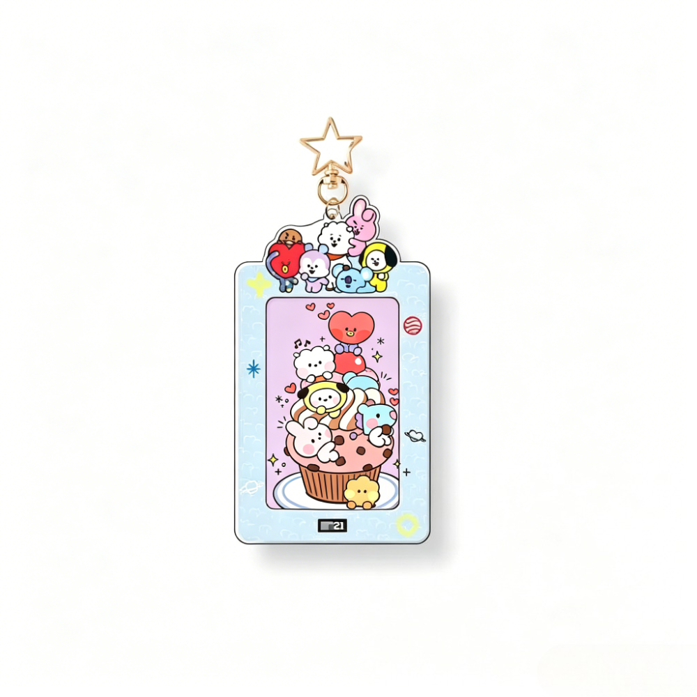 Kawaii BT21 Card Holder Keycha - Anime Cosplay Photo incelemesi ve fiyatı