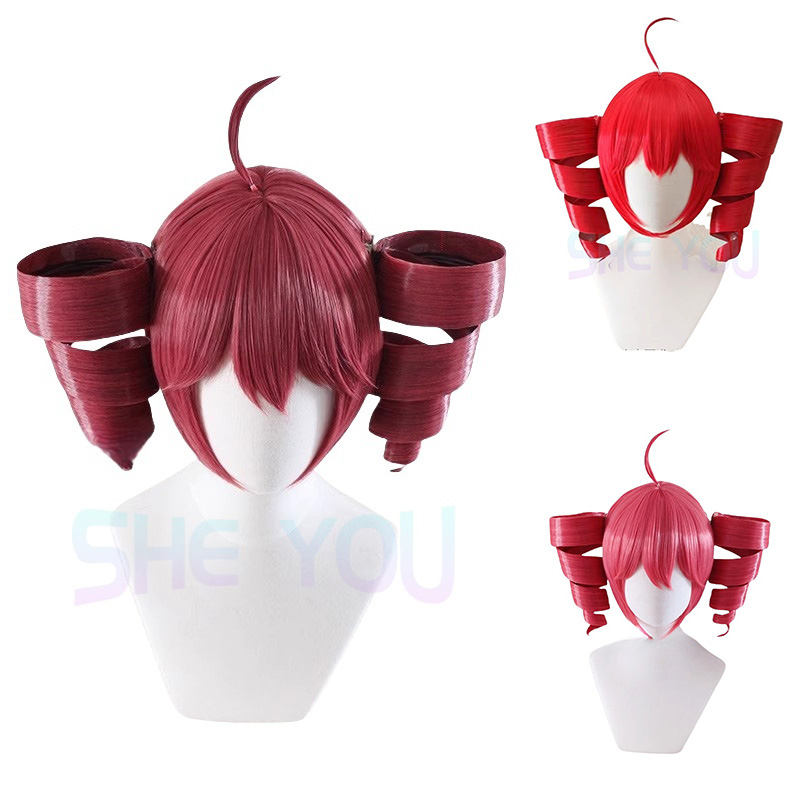Anime Kasane Teto Wig Cosplay  - Anime Cosplay With Red Hair incelemesi ve fiyatı