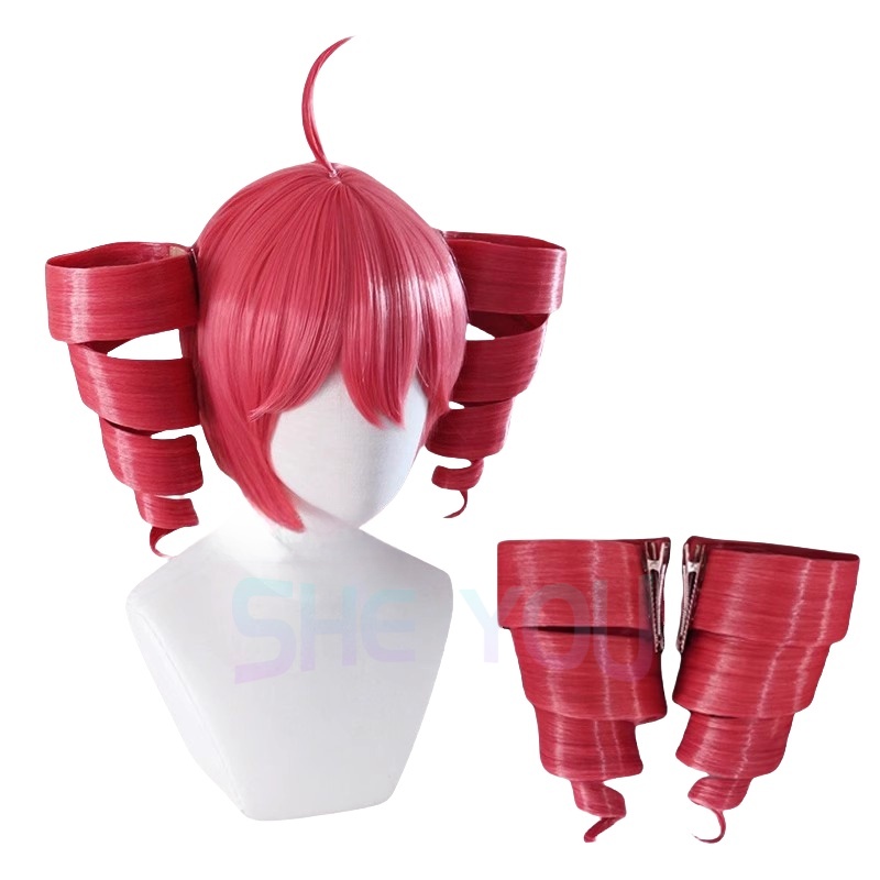 Anime Kasane Teto Wig Cosplay  - Anime Cosplay With Red Hair incelemesi ve fiyatı