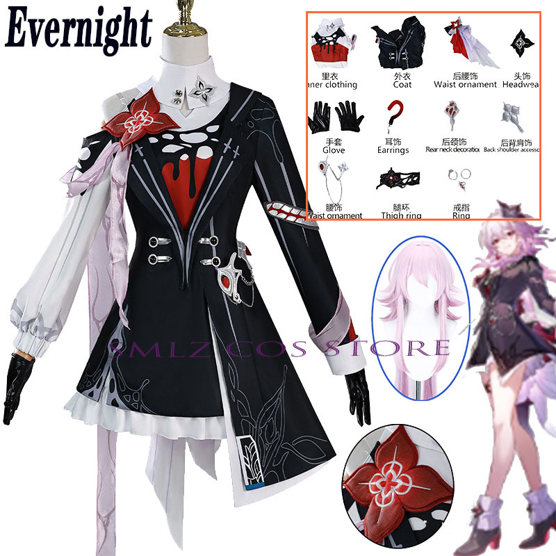 Newly Evernight Cosplay Honkai - Anime Cosplay Party incelemesi ve fiyatı