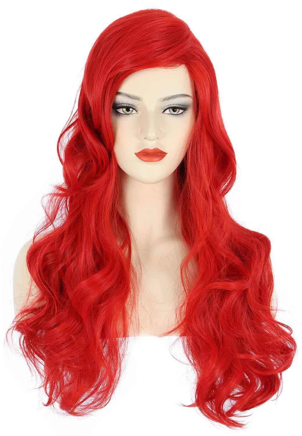 Women Long Wavy Red Wigs Hallo - Anime Cosplay With Red Hair incelemesi ve fiyatı
