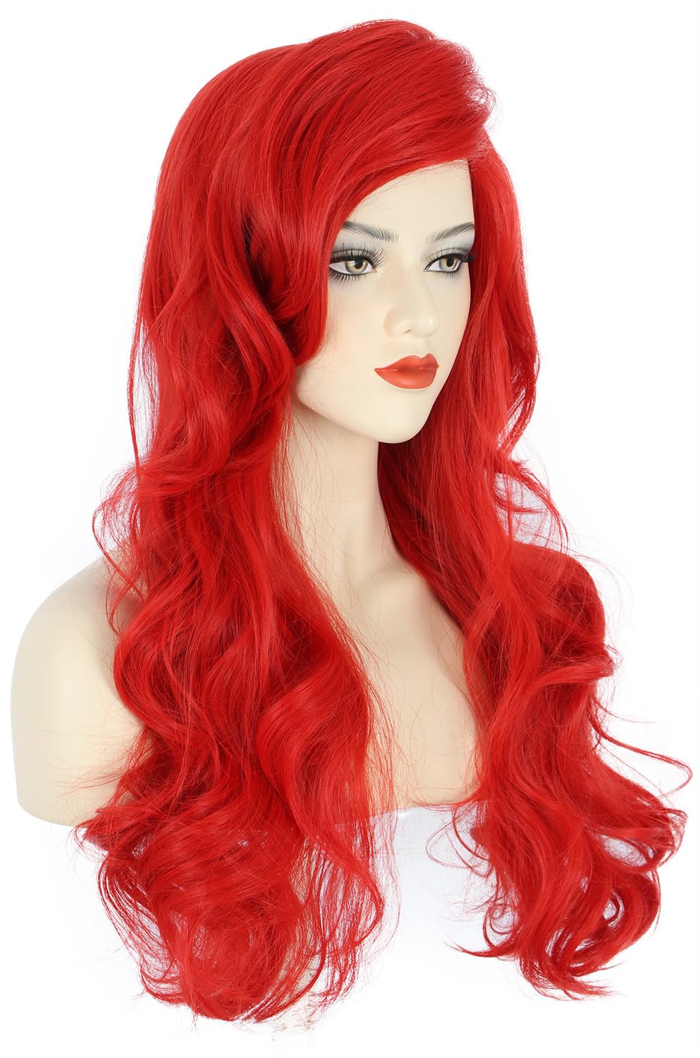 Women Long Wavy Red Wigs Hallo - Anime Cosplay With Red Hair incelemesi ve fiyatı