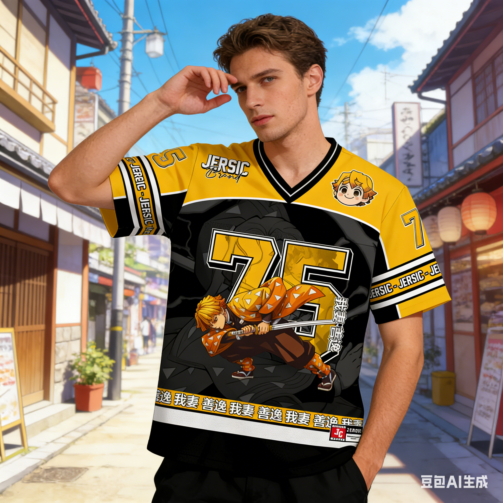 75 Jersey Demon Slayer Zenitsu - Cosplay Korean Anime incelemesi ve fiyatı