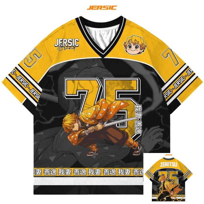 75 Jersey Demon Slayer Zenitsu - Cosplay Korean Anime incelemesi ve fiyatı