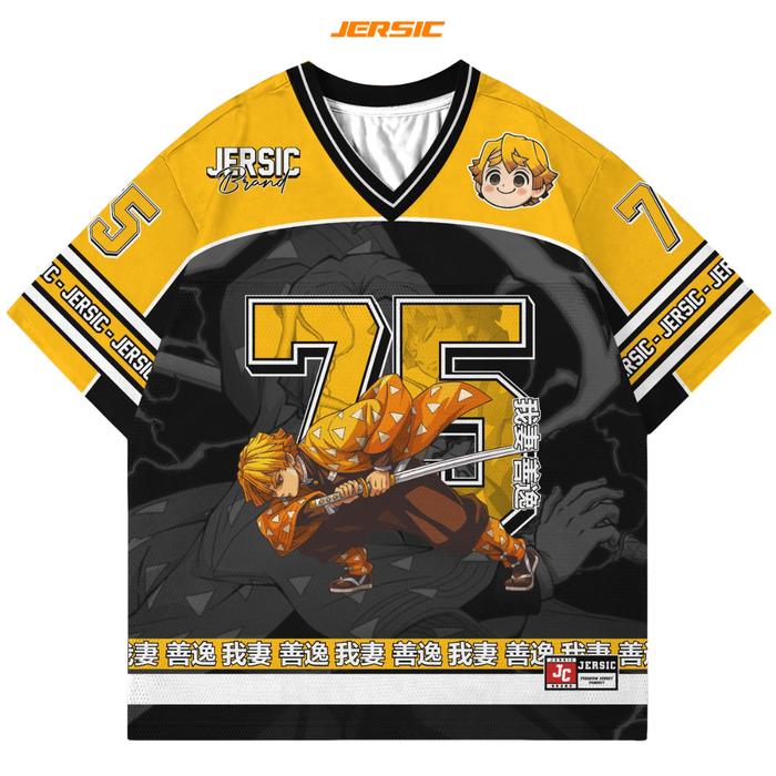 75 Jersey Demon Slayer Zenitsu - Cosplay Korean Anime incelemesi ve fiyatı