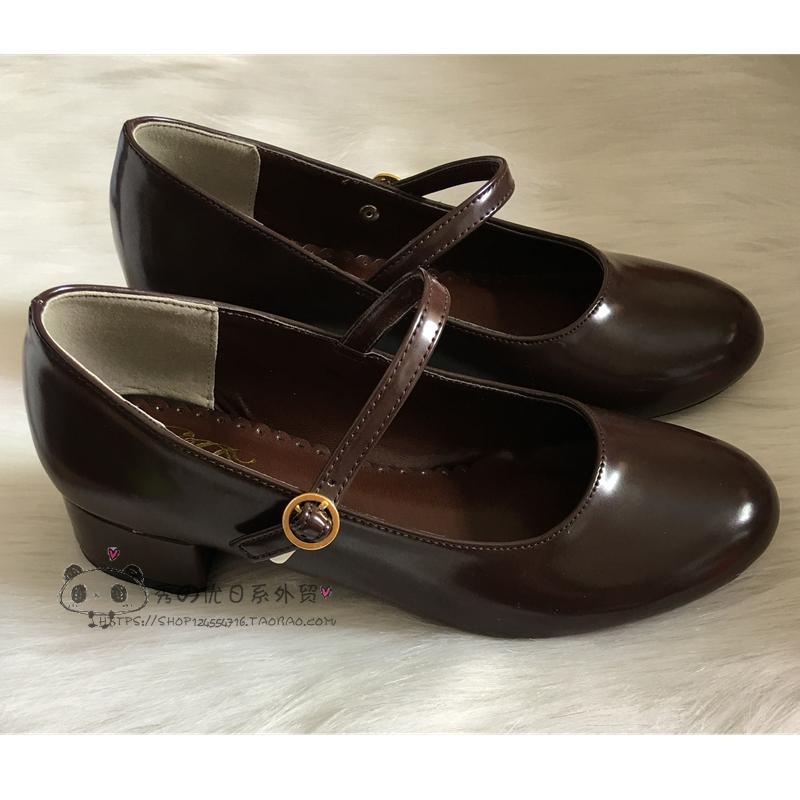 Low Heel Round Head PU Shoes G - Cosplay Korean Anime incelemesi ve fiyatı