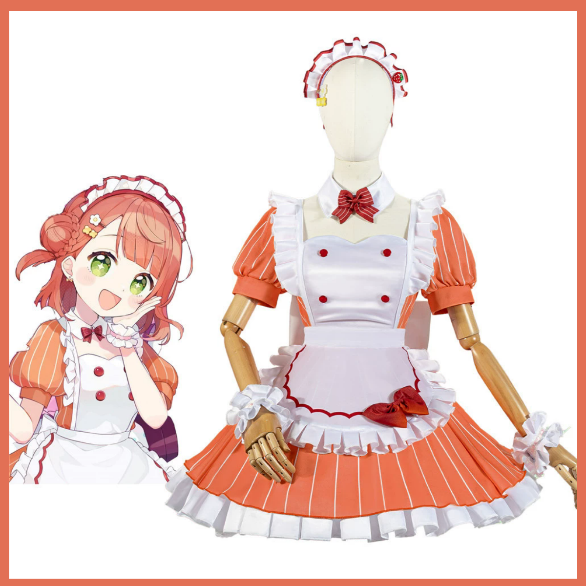 Maid Dress Lolita Skirt Wig Wo - Anime Cosplay Kawaii incelemesi ve fiyatı